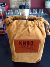 Knob Creek... looking stylish in leather!