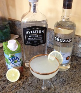 The Tiki-Tini and its ingredients.