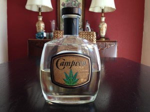 Campeon Añejo Tequila.  No, that's not a marijuana leaf on the bottle.