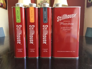 Stillhouse Moonshine; presenting Apple Crisp, Peach Tea, and Original